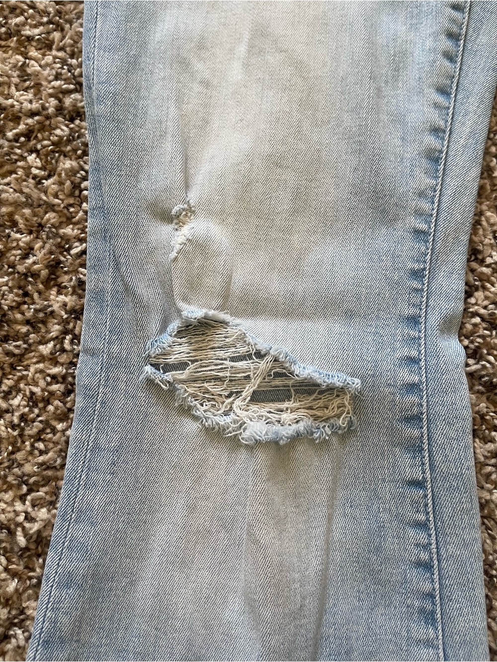 MOTHER The Weekender Fray Action Shot Jeans Women's 27 Light Wash Distressed USA - Picture 7 of 16